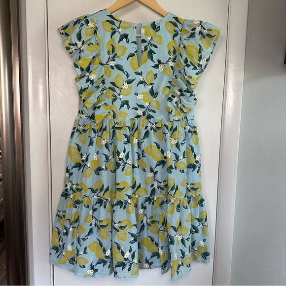 French Connection Lemon Dress. Girl’s Large 14/16. Light blue and yellow. - Picture 3 of 6